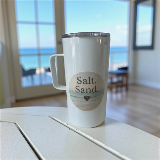 Salt Sand Love Stainless Steel Coastal Mug – 20oz