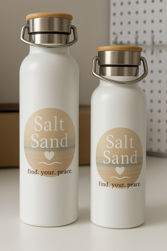 Salt Sand Love Stainless Steel Coastal Water Bottles - Set of 2