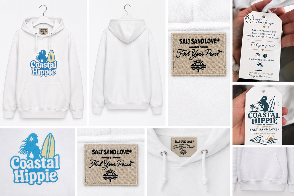 Coastal Hippie Embroidered Hoodie