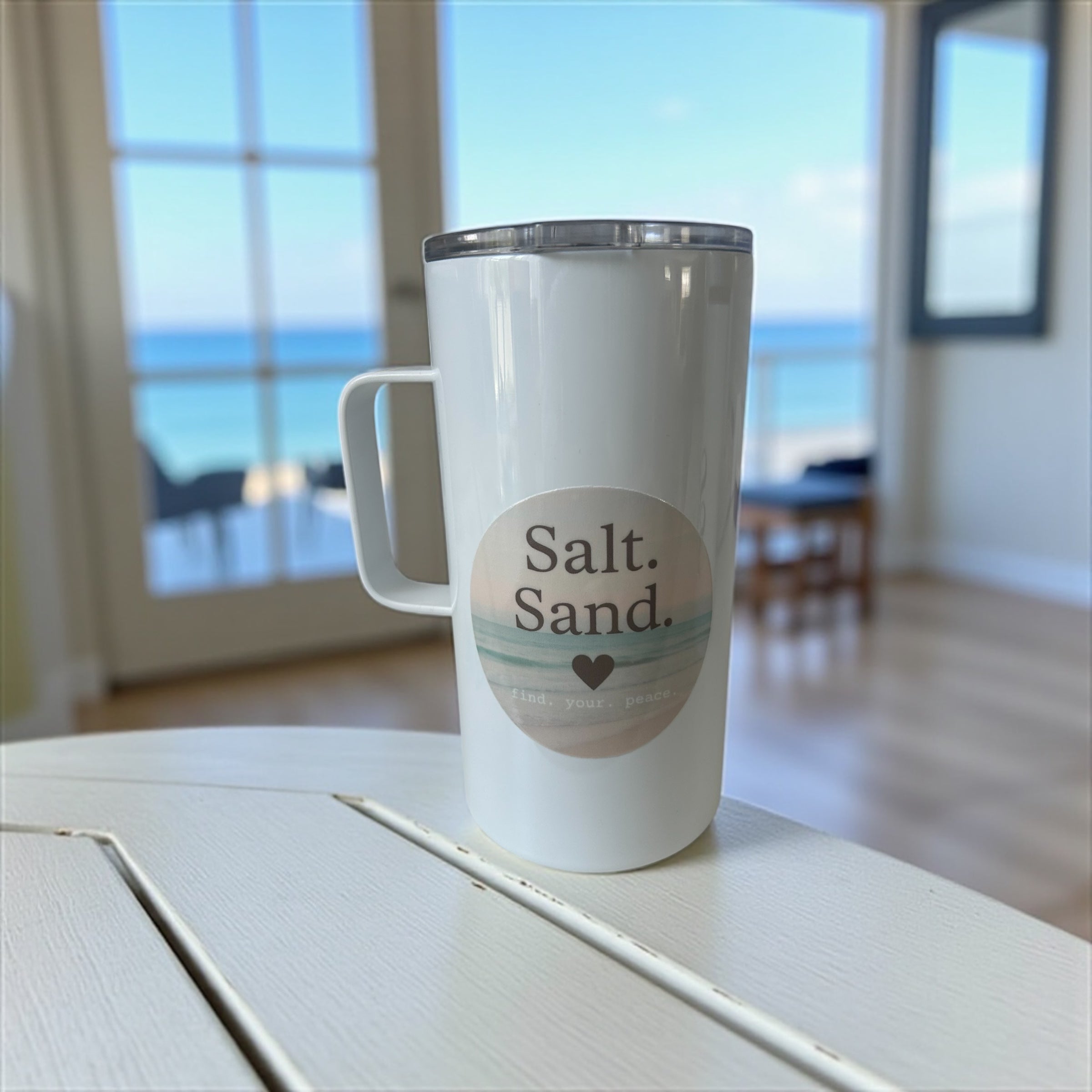 Salt Sand Love Stainless Steel Coastal Mug – 20oz